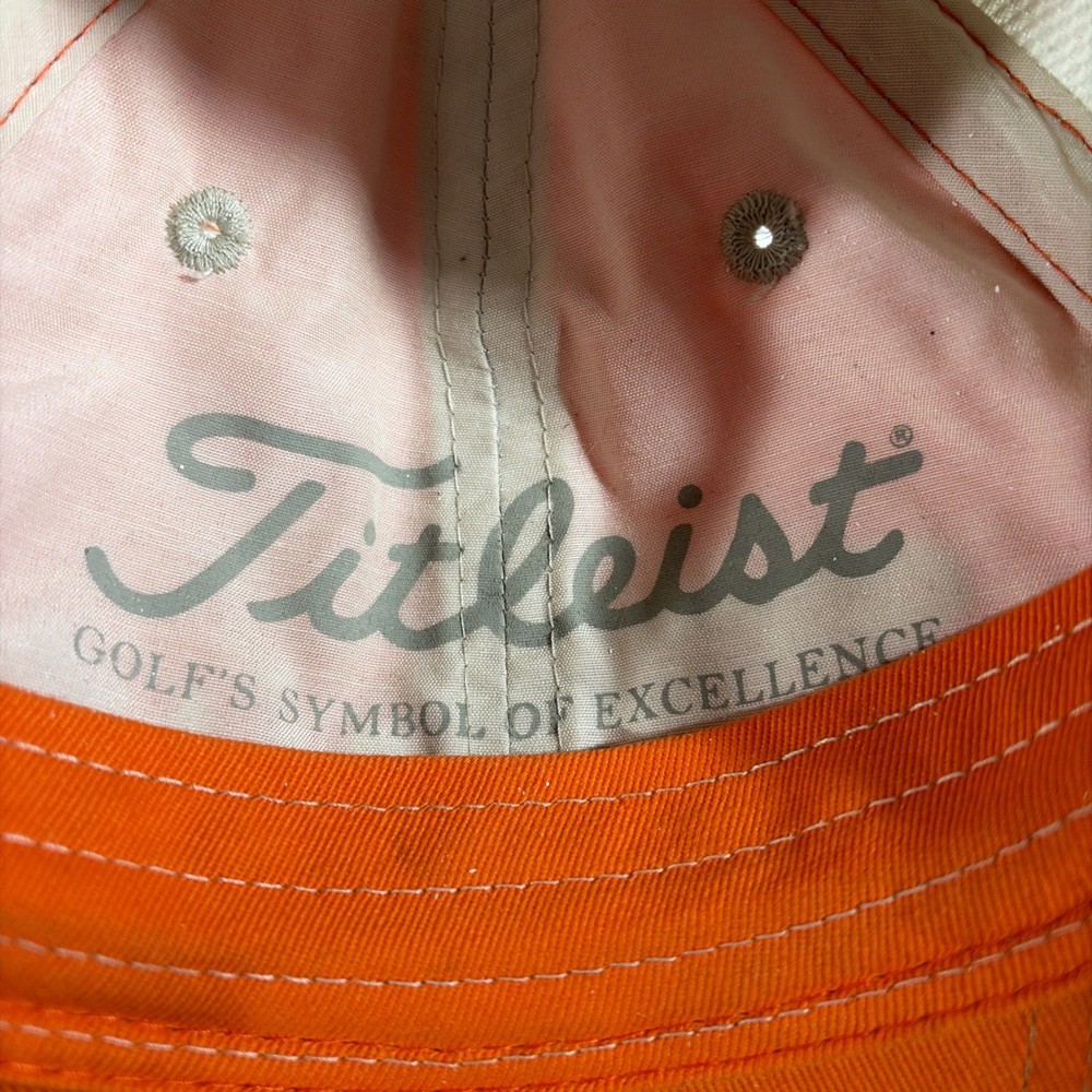 Titleist Orange Cream Golf Baseball Cap Hat Strap Back Adjustable