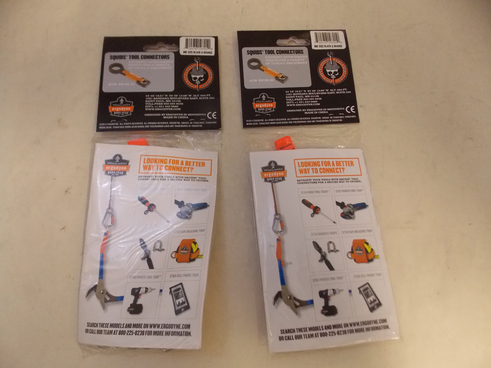 Ergodyne Squids 3700 Loto of 2 Web Tool Tail Attachments, 5-Pack/ea.