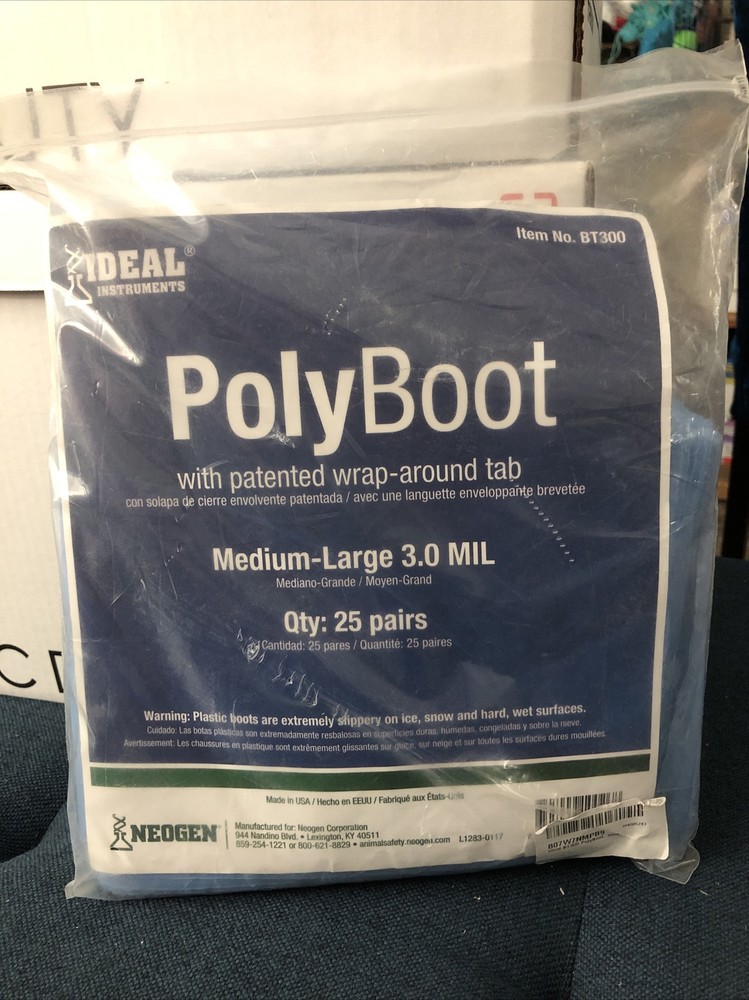 Ideal Instruments PolyBoot Covers W/ Patented Wrap Around Tab 25 Pairs New