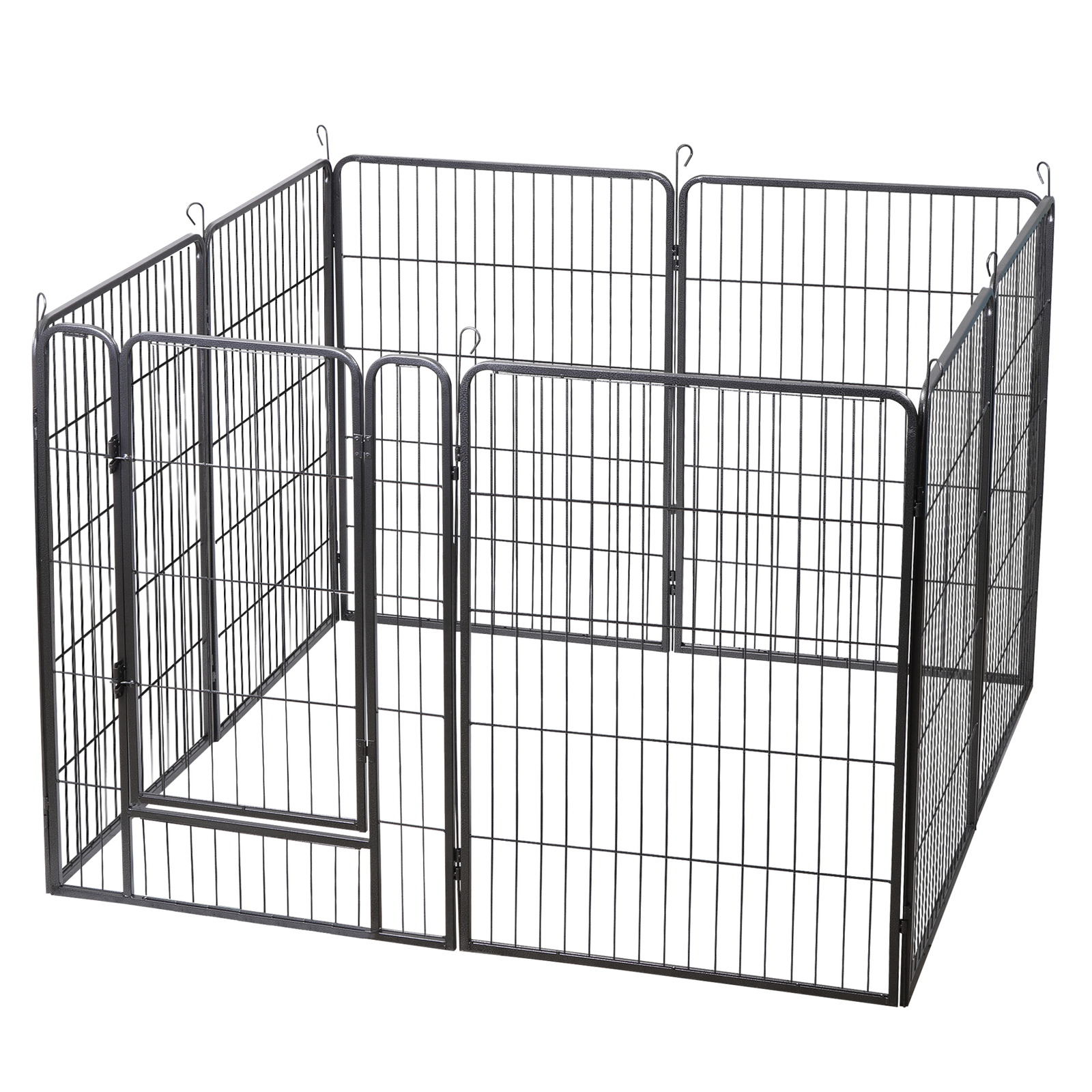 40" 8 Panel Detachable Exercise Fence Metal Dog Playpen Multiple Shap For Pet