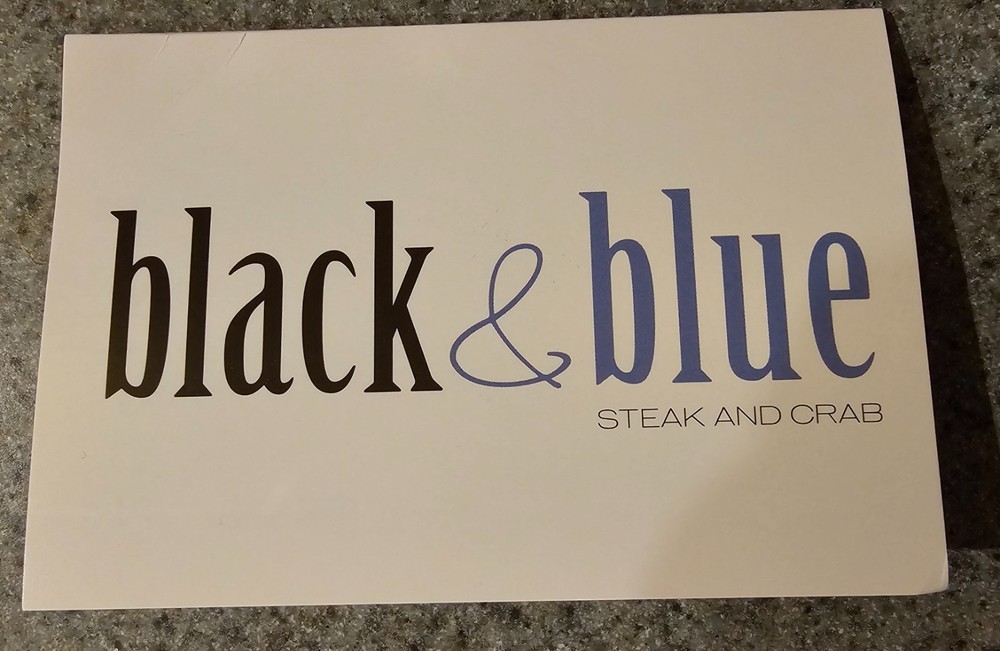 Black & Blue restaurant gift certificate value $300