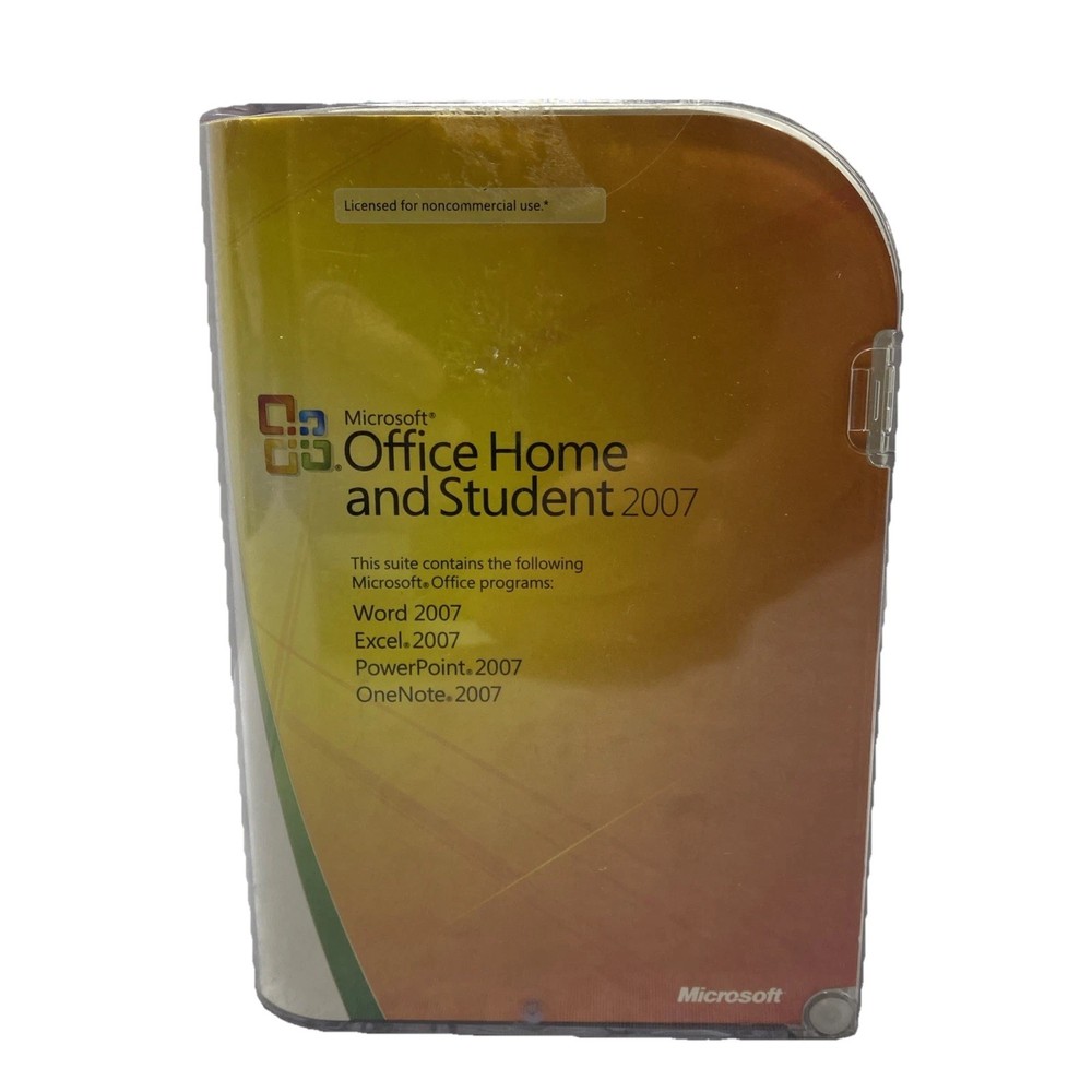 Microsoft Office Home Student 2007 CD Rom Product Key PC Windows Untested