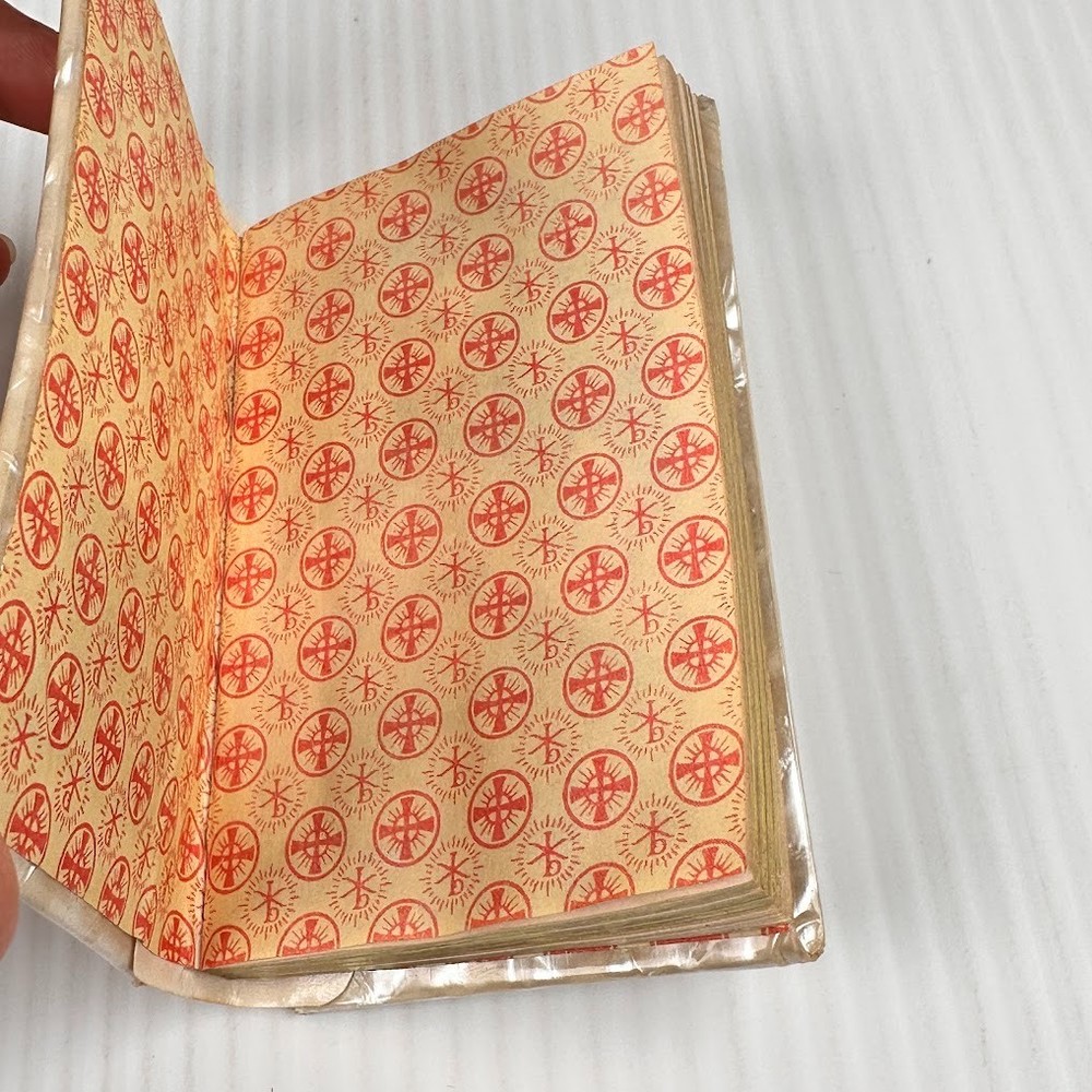 Vintage First Communion Prayer Book and Rosary