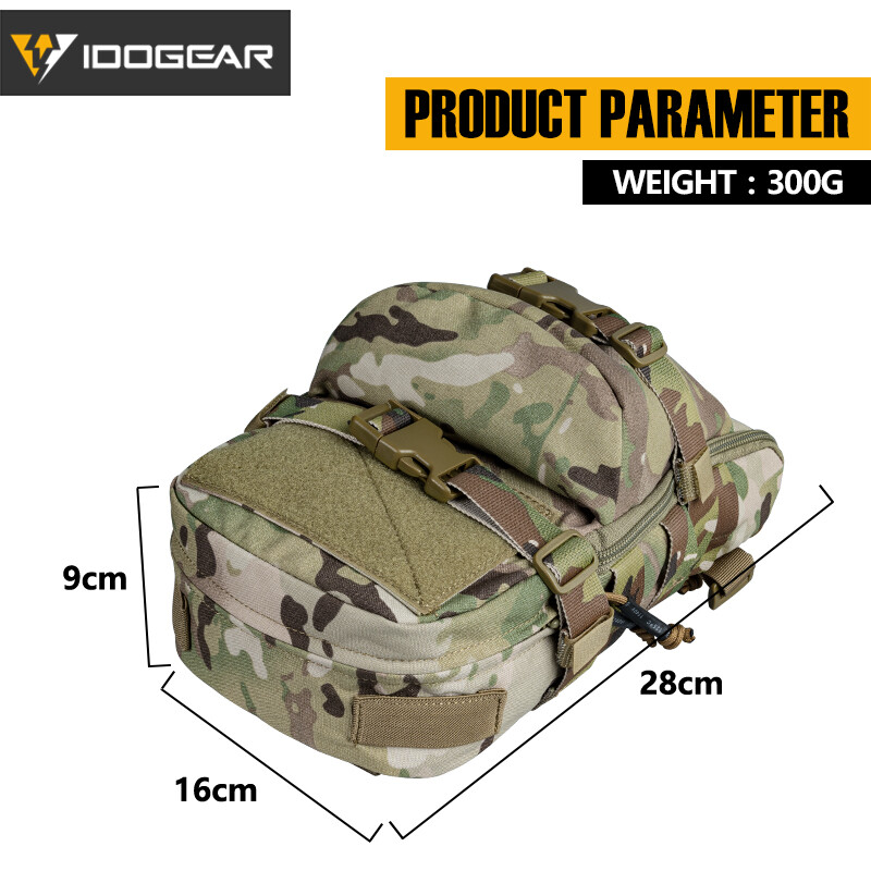 IDOGEAR Hydration Pack Hydration Backpack Assault Mini Bag Molle Pouch Paintball