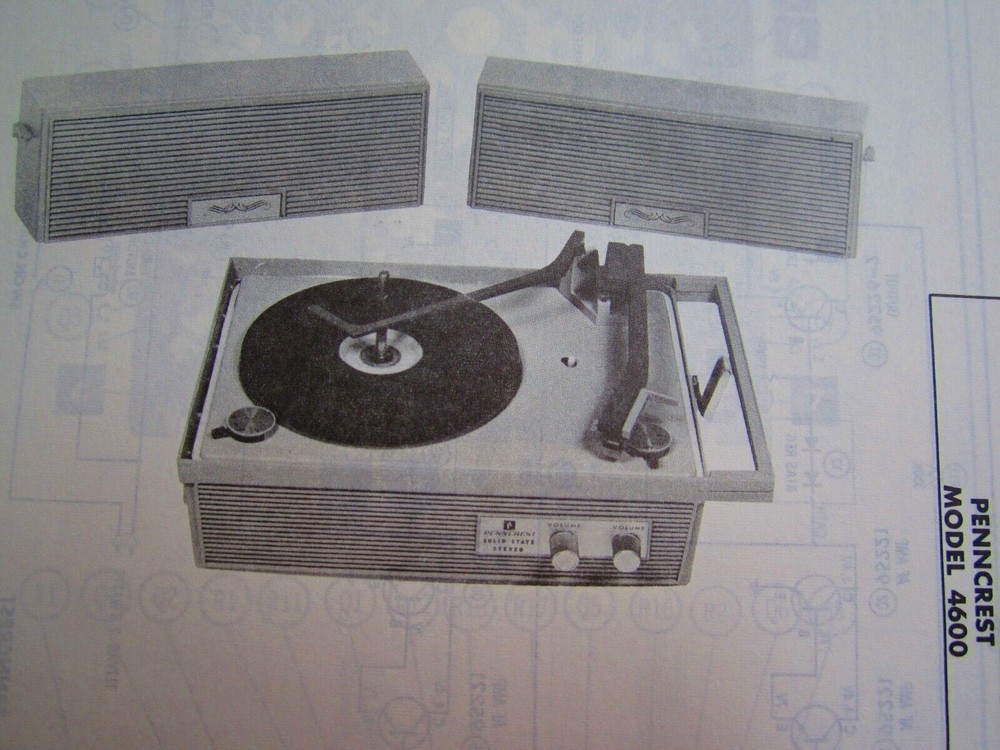 PENNCREST MODEL 4600 PHONOGRAPH PHOTOFACT