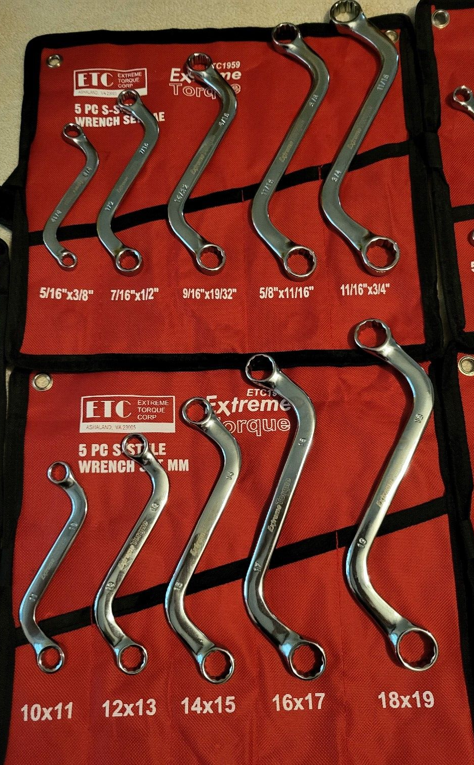 Box Deal 6 Wrench Set SAE Metric Moon S Starter Obstruction Deep Double Offset