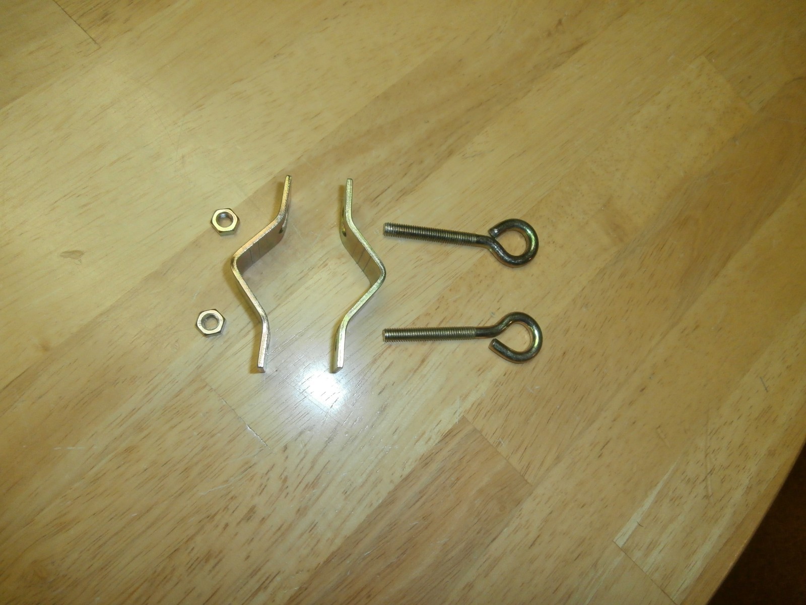 15-827 Philmore 2 Way TV Antenna Guy Wire Mast Clamp w/eyebolts,NOS 15-827B