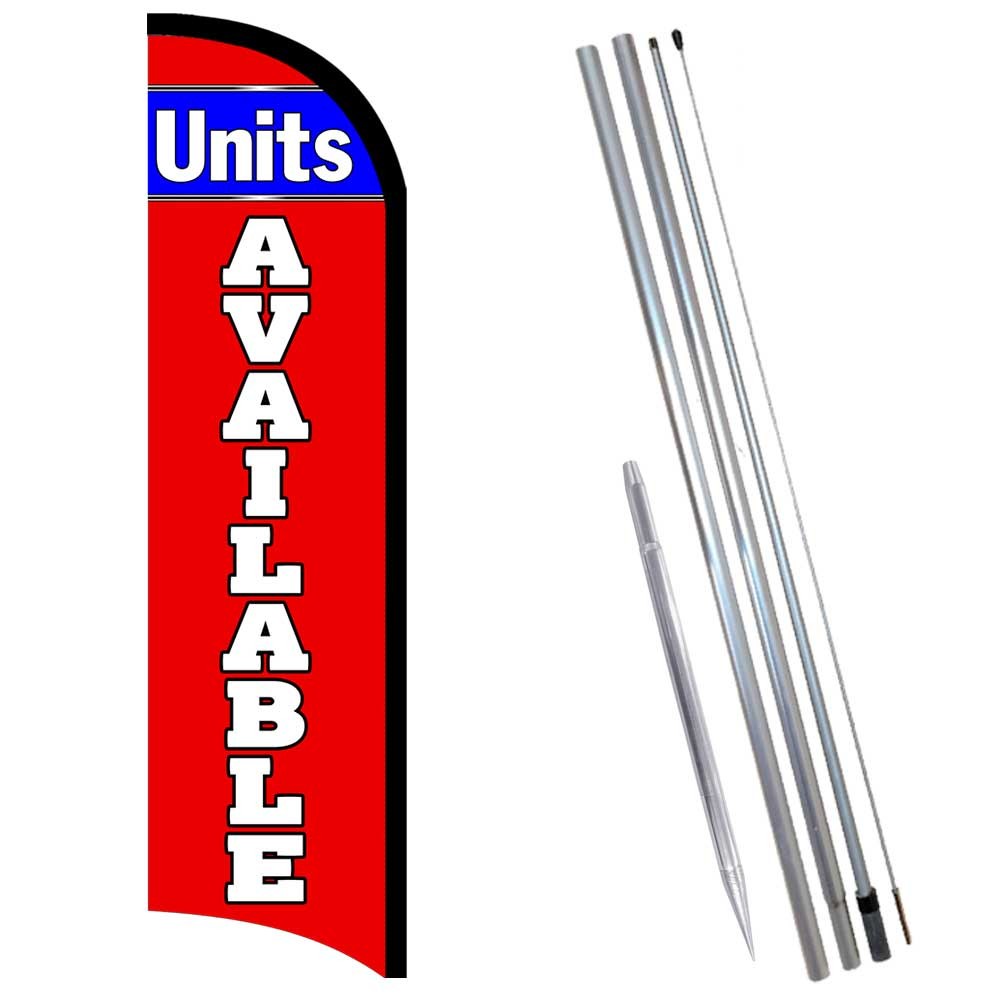 Units Available Premium Windless  Feather Flag Bundle (Complete Kit) OR Optional