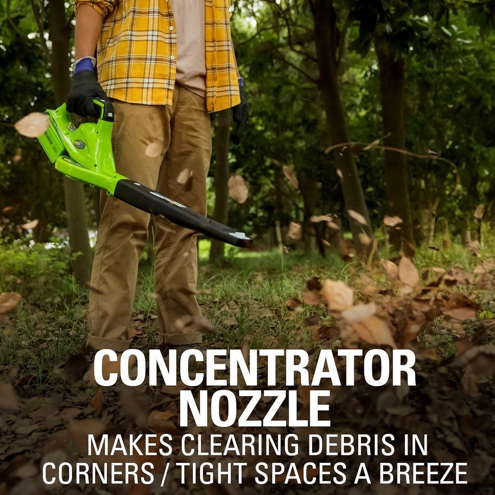 Variable Speed 40V Leaf Blower - 150 MPH/130 CFM Performance for Gardens