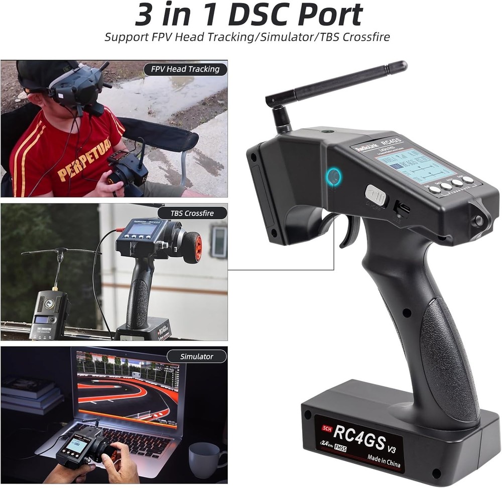 Durable 2.4GHz RC Remote Controller & R6FG Receiver - Ideal for Kids & Adults