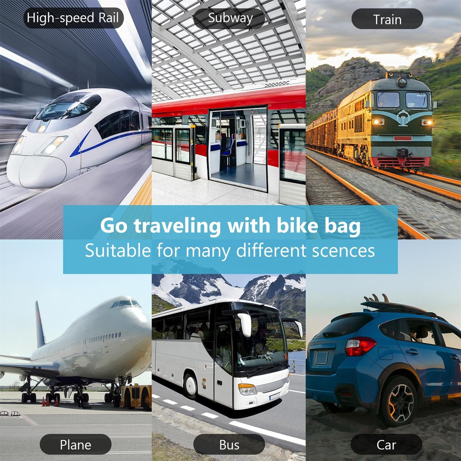 26" Folding Bike Transport Bag 700C Road Bicycle Travel Storage Bag Portable