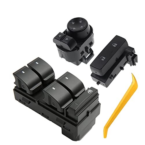 Driver Side Power Window, Door Lock & Mirror Switch 3pcs Switch with Tool