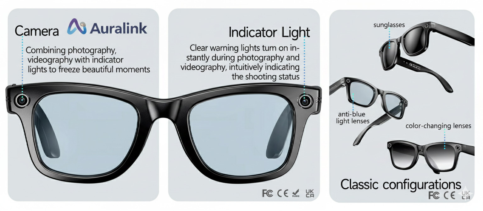 Smart Glasses HD Camera Bluetooth • iOS/Android | Ray-Ban Meta Alternative