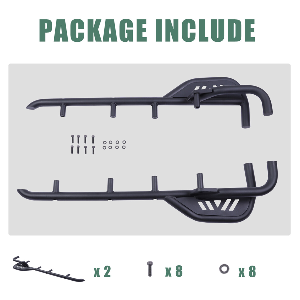 Rock Sliders Side Nerf Bars 2 Door for 20-24 Kawasaki Teryx KRX 1000 #99994-1314