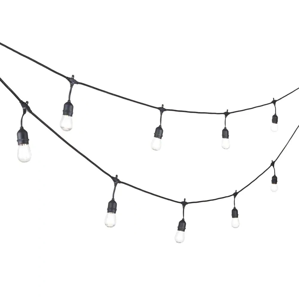 HAMPTON BAY 48 ft. String Light 24-Light In/Out S14 Filament LED Bulbs Light