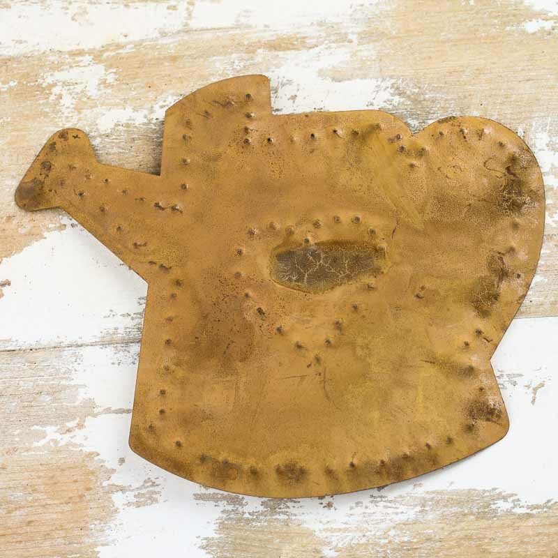 24 Embossed Rusty Tin Watering Can Craft Cutouts