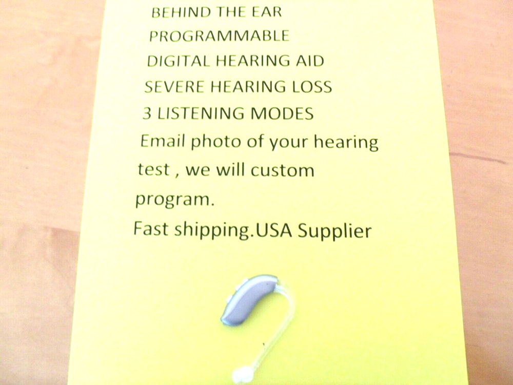 PAIR PROGRAMMABLE BEHIND THE EAR DIGITAL HEARING AID PROFOUND LOSS