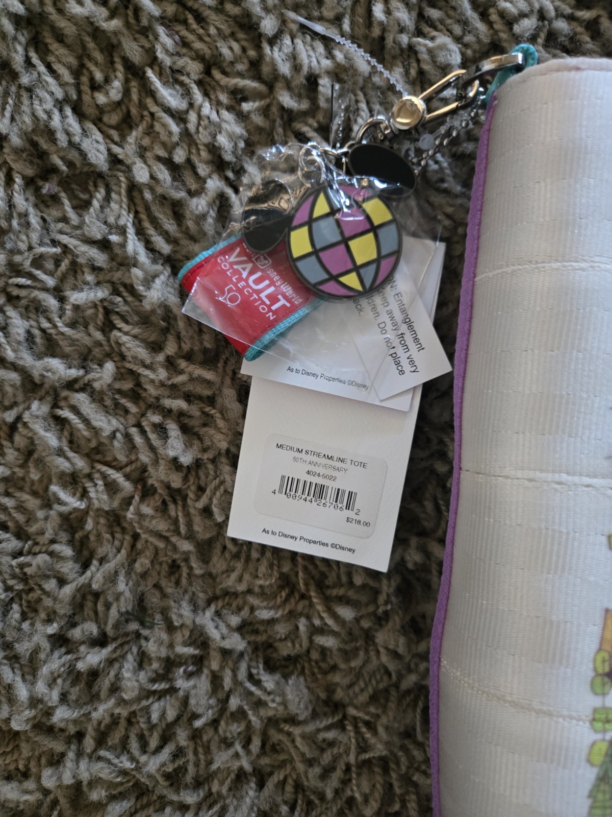 Harveys Walt Disney World Magic Kingdom 50th Map Streamline Tote New With Tags