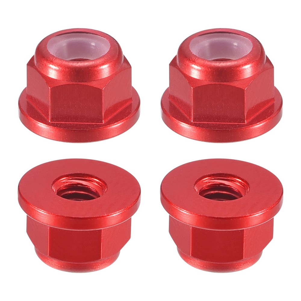 Nylon Insert Hex Lock Nuts, 4pcs - M3x0.5mm Self-Locking Nut(Claret)
