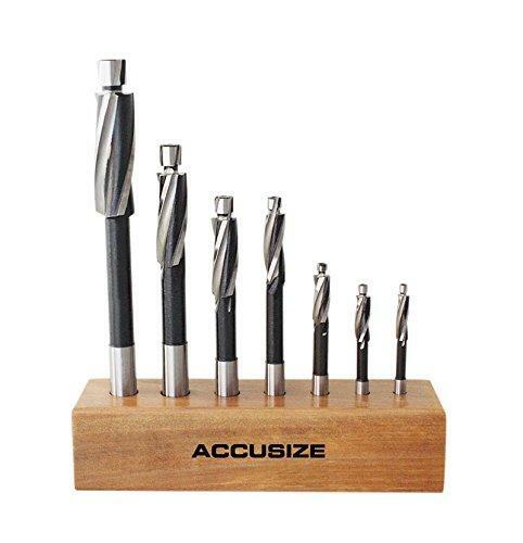 Accusize Industrial Tools H.S.S. Solid Cap Screw Counterbore Set, 3 Flute,