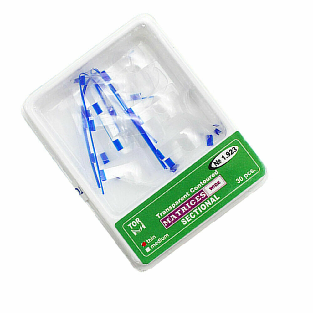 5 Boxes 30 Pcs/Dental Transparent Sectional Contoured Matrices Matrix Large