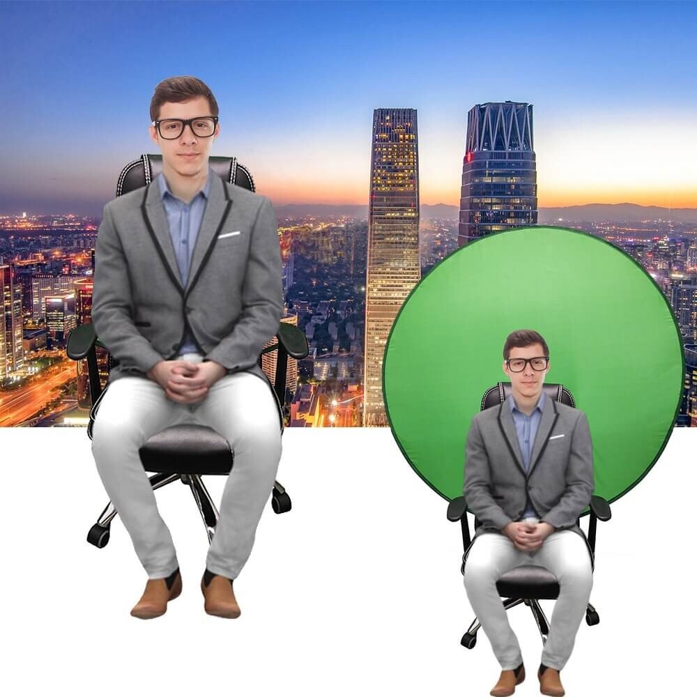 GreenScreen Portable Backdrop Chromakey Background PortScreen Size: Medium 43in 