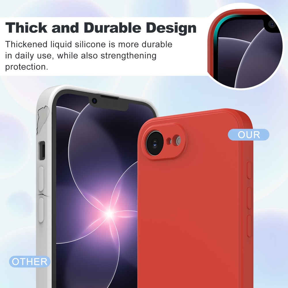 For iPhone 17e Protective Case - Premium Liquid Silicone w/ Precision Cutouts US