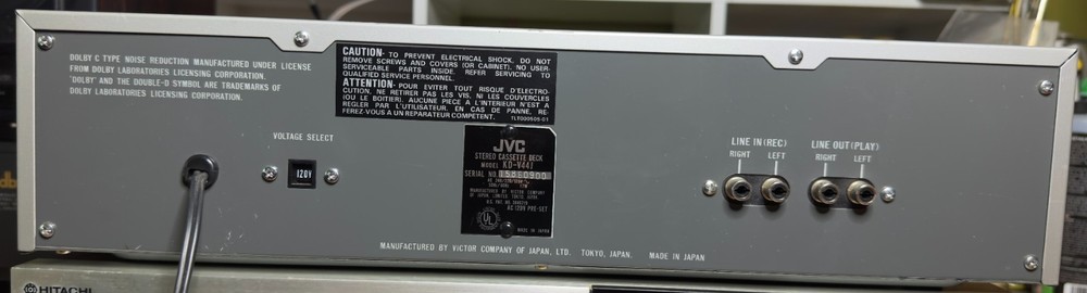 JVC KD-V44 Stereo Cassette Deck – Auto Reverse, Dolby B/C NR – Fully Tested