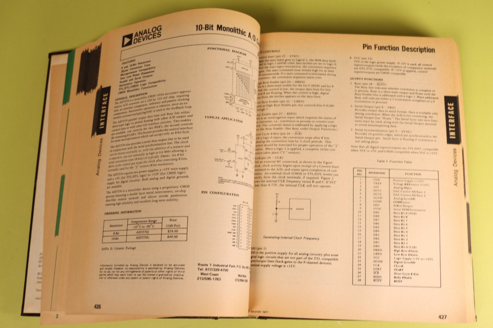 IC Master Book 1977 Computer Chip Collector's HC Bible Microprocessor Memory