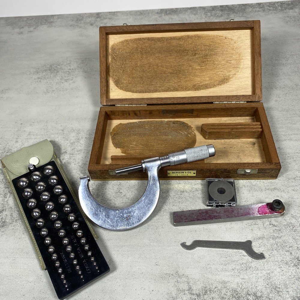 Deltronic Micro Balls Chrome and Tubular Micrometer Machinist Tools Split Bore