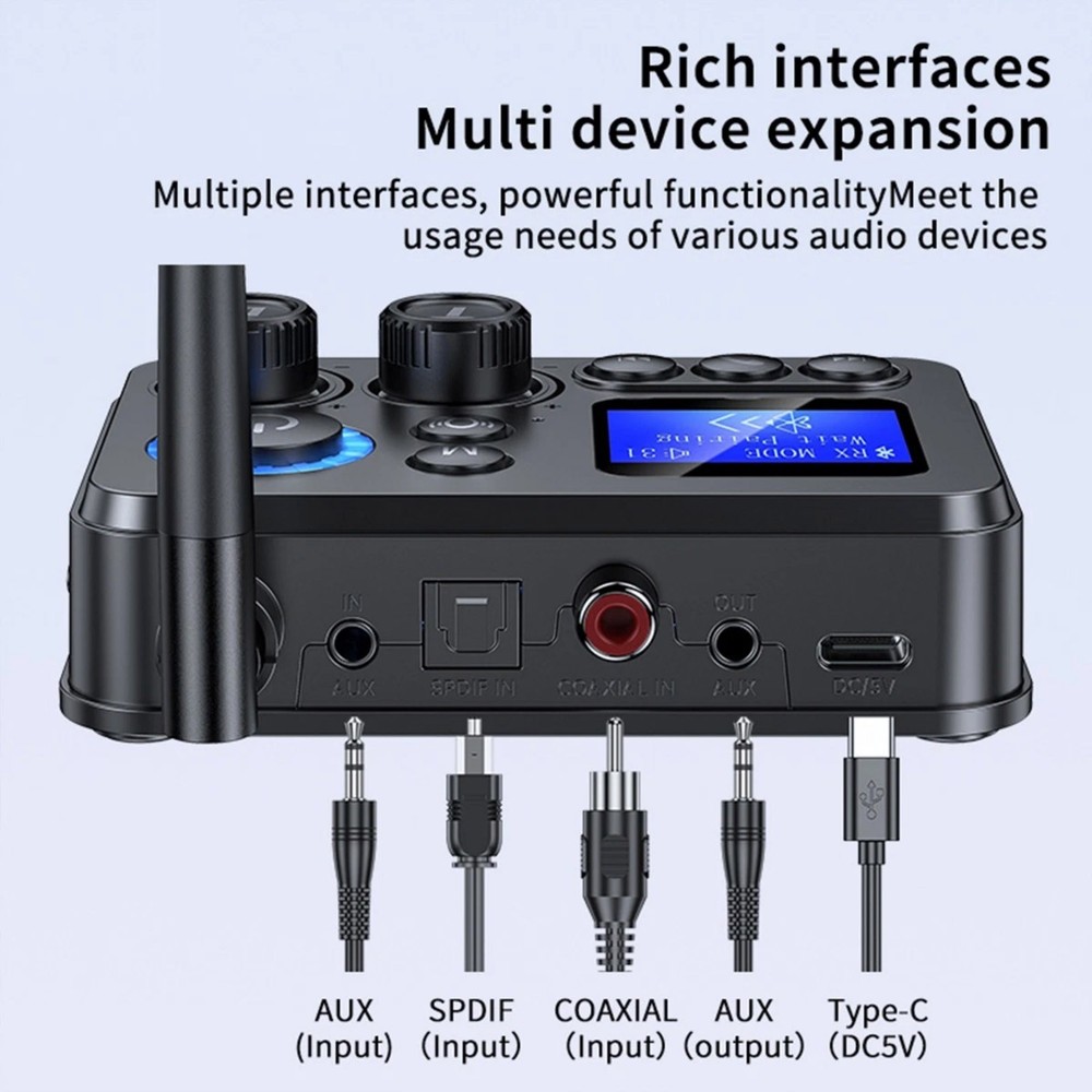 For Bluetooth 5.4 Transmitter Receiver 3.5mm AUX RCA Audio Adapter High Quality