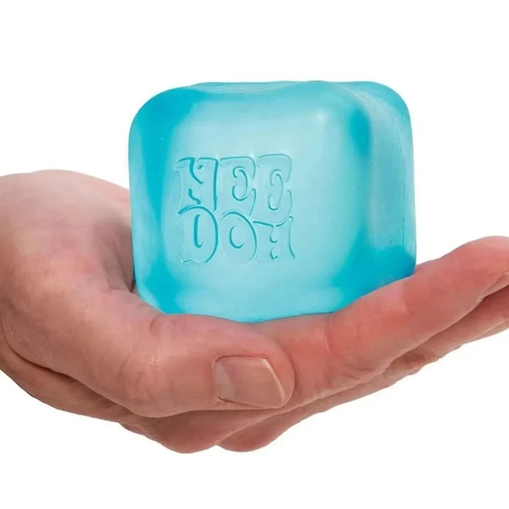 Schylling Nice Cube BLUE Sensory Squeeze Toy with Super Solid Squish