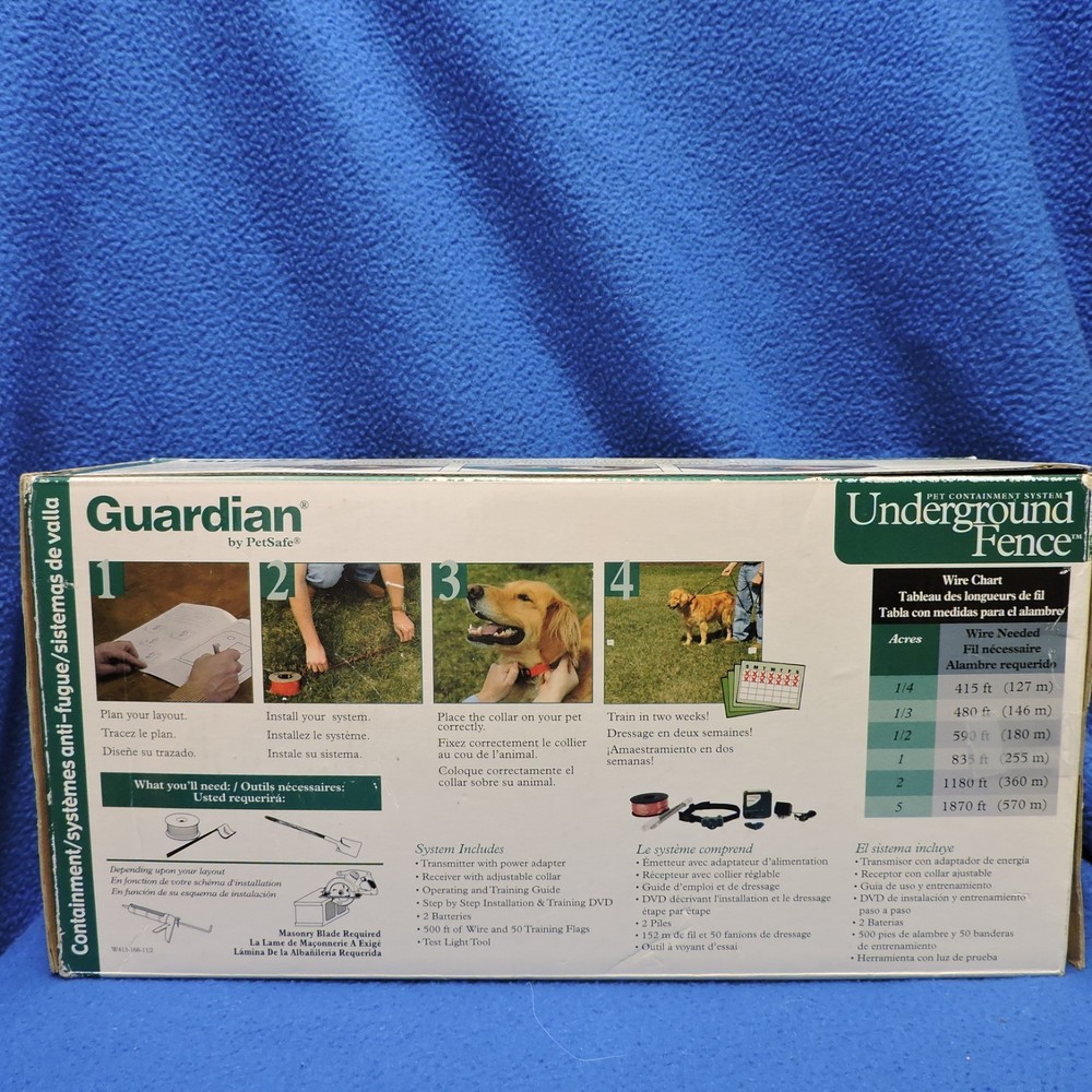 PetSafe Guardian Underground Fence, Collar Receiver , Transmitter, Missing Flags