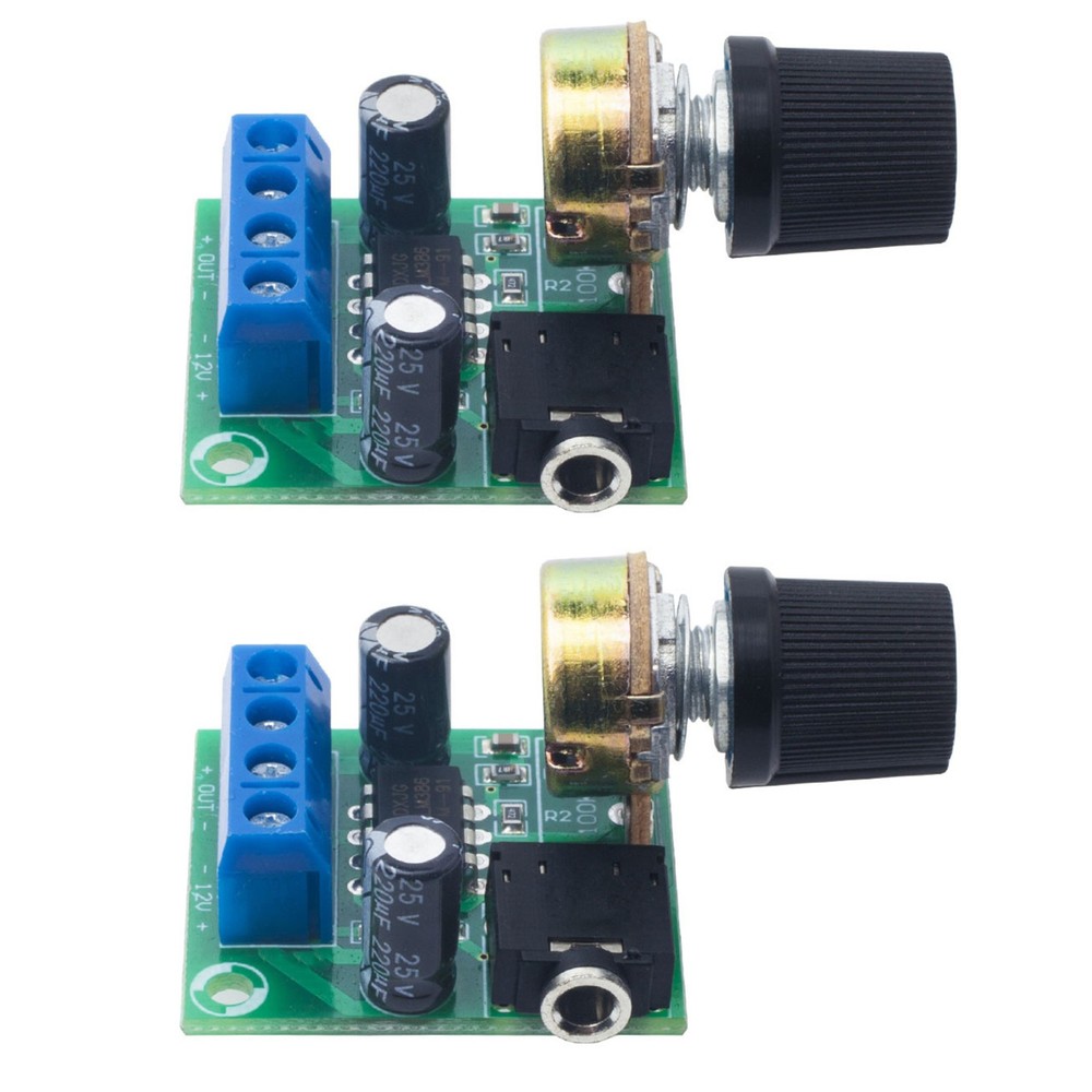 2 Pack LM386 Mono Audio Power Amplifier Board DC3V~12V Module Adjustable Volume