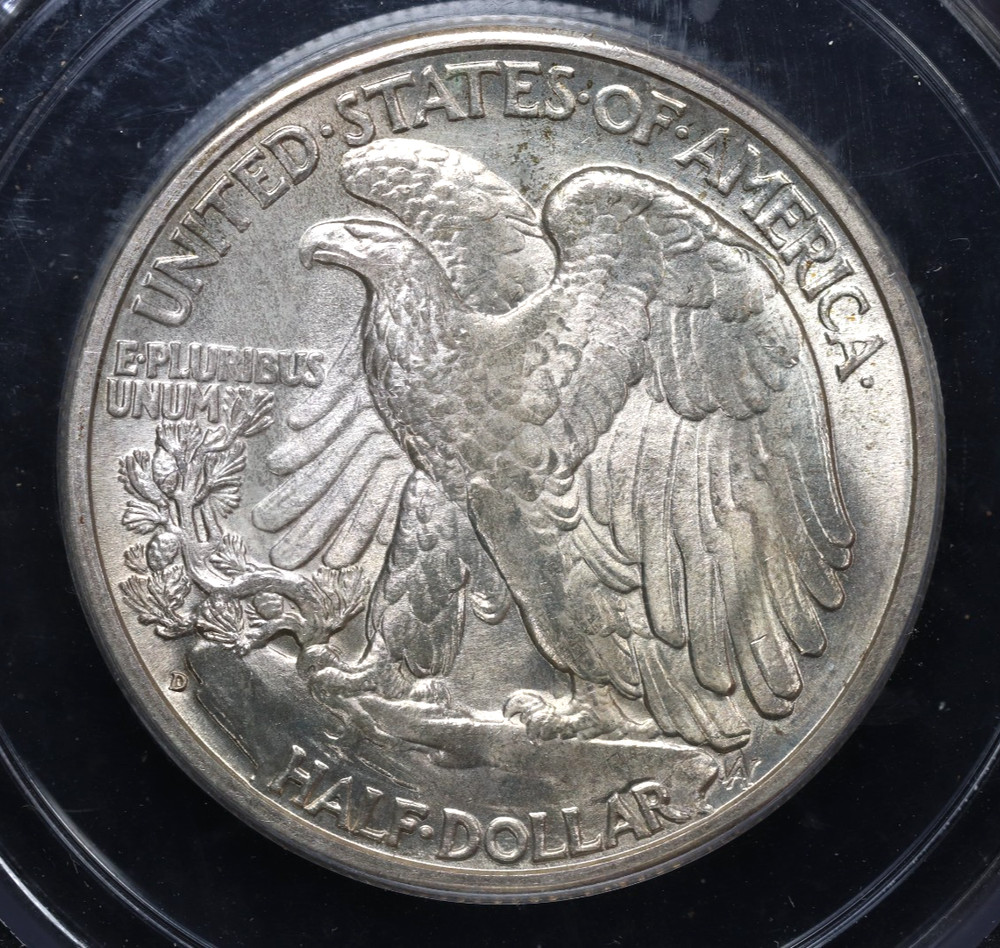 1941-D Liberty Walking Half Dollar 50C PCGS MS64 OGH