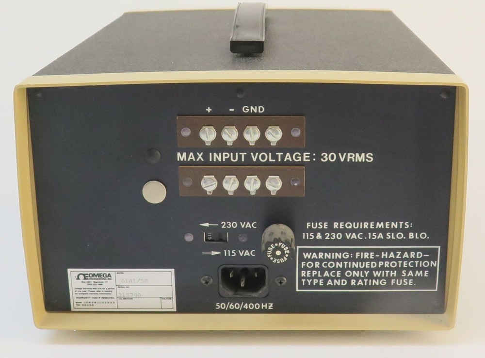 Omega Engineering 0141/50 Data Chart