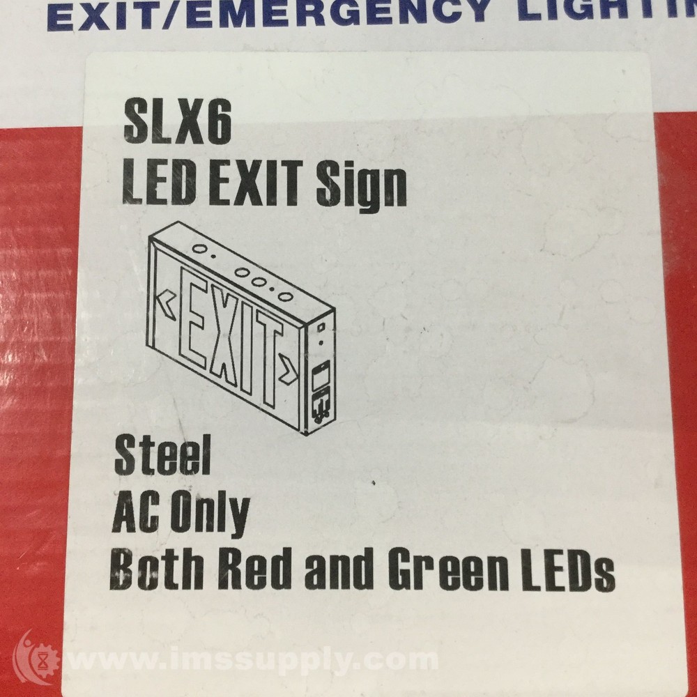 Cooper Lighting SLX6 LED Exit Sign FNOB