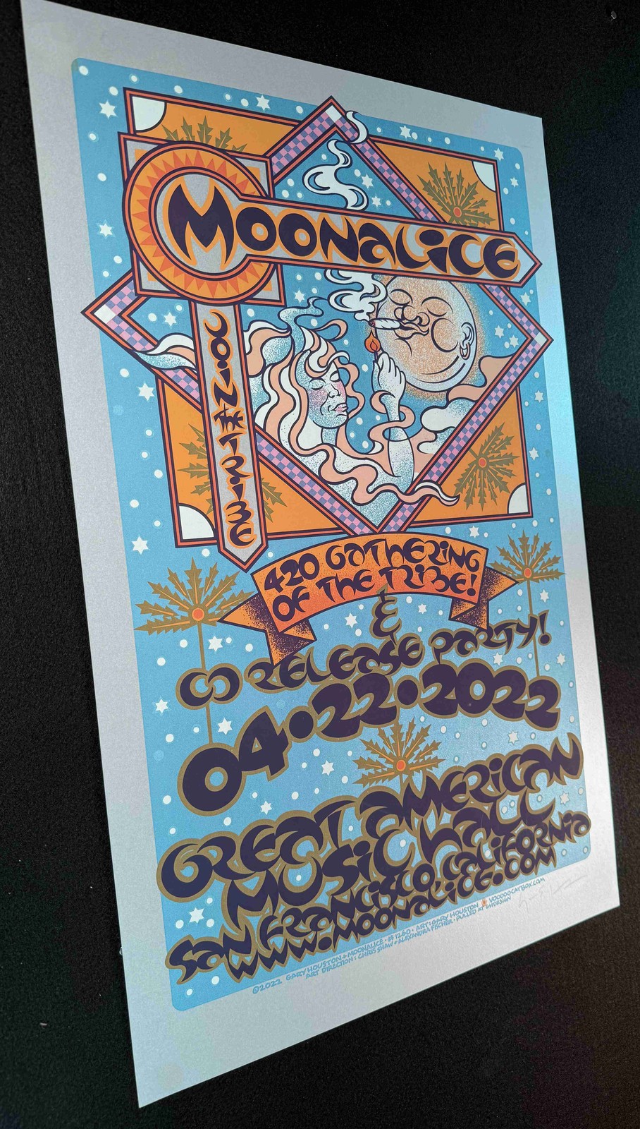 Moonalice 420 Celebration Gathering of the Tribe 2022 Gary Houston S/N COA