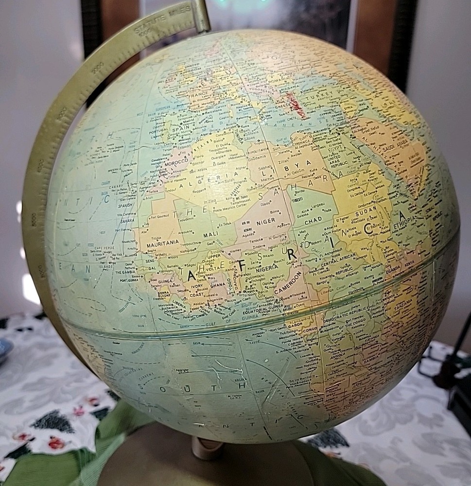 Vintage Replogle Comprehensive Globe 12 Inch World Map