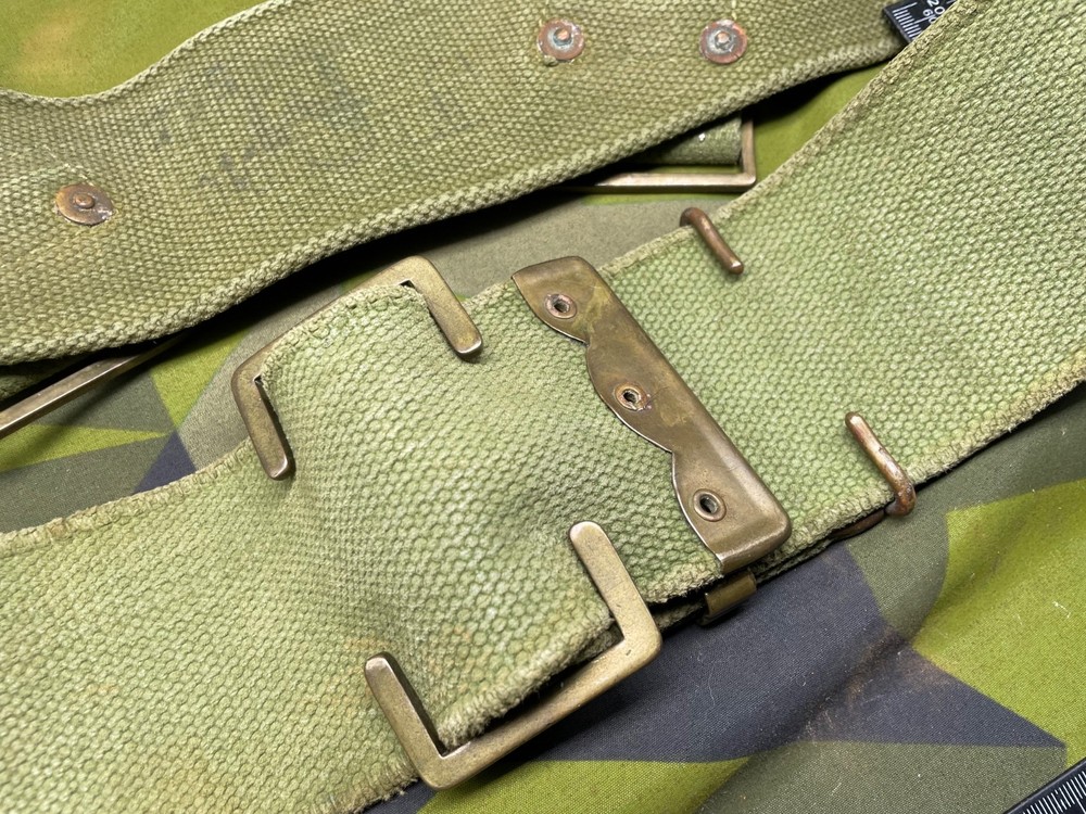 Original WW1 British Army 1908 Pattern Webbing Belt - Approx Size 40" Waist