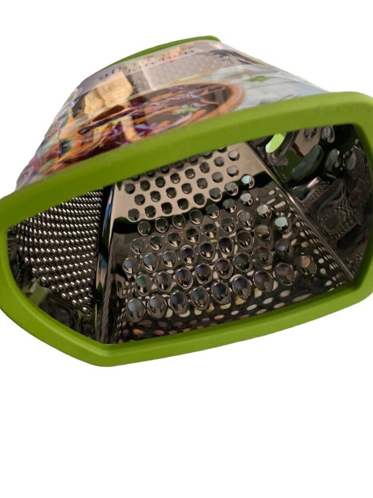 All Things Kitchen 4-Sided Grater Green Plastic Trim New