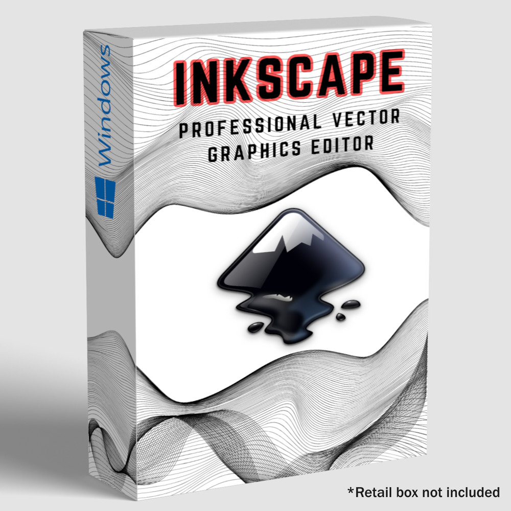 Inkscape Pro Illustrator - Vector Graphic Design Software for Windows USB or DVD