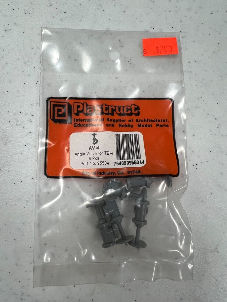 Plastruct 95534 AV-4 Angle Valve for TB-4 (5 pcs)