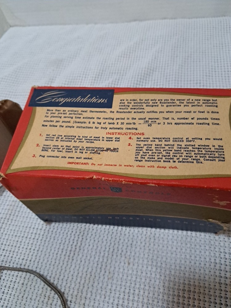 Vintage General Controls Roastender Automatic Roasting Control. Untested