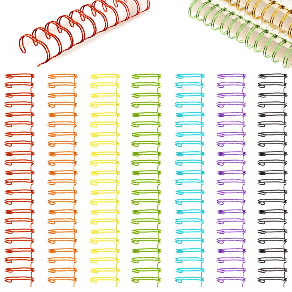 20 Pcs Cinch Wire Binding Wire Twin Loop Wire Binding Spines Spiral Ring Coil