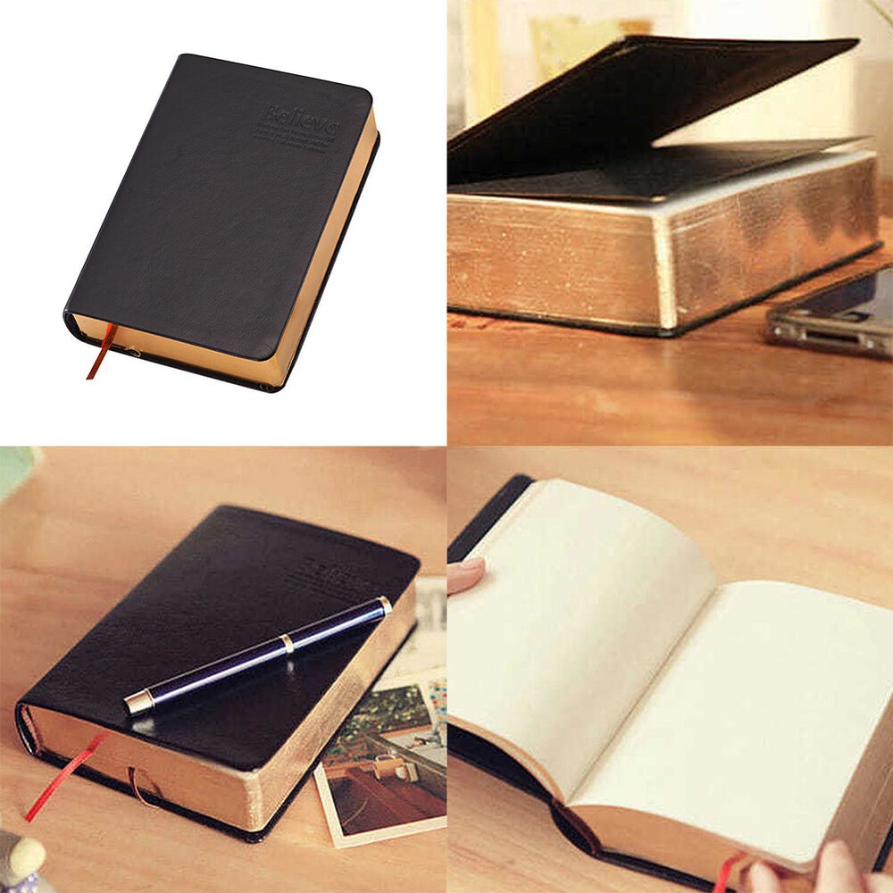 US 1 Pack Vintage Diary Notepad Thick Blank Paper Leather Notebook Sketchbook
