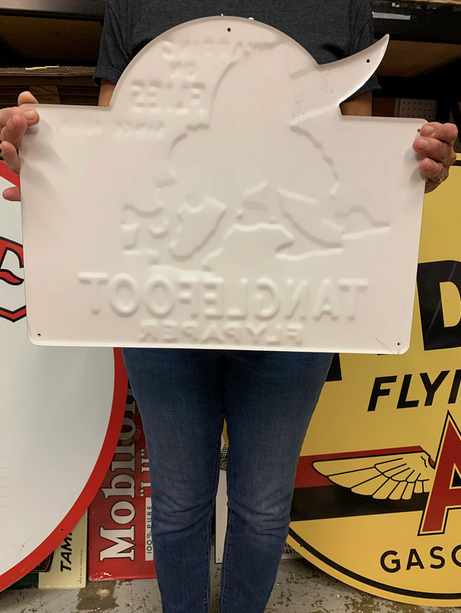 Antique Vintage Old Style Sign Tanglefoot Fly Paper Made USA