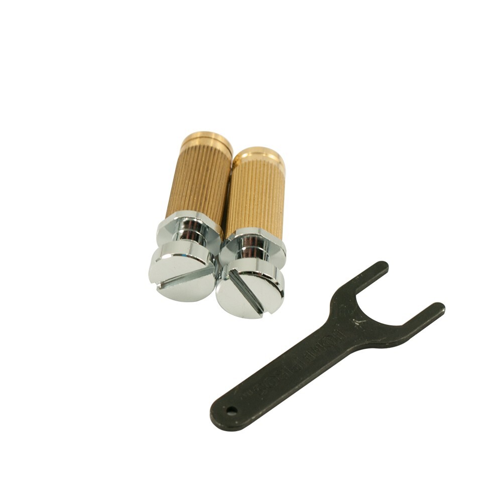 TonePros US Thread Locking Tailpiece Stud Set For Gibson Chrome