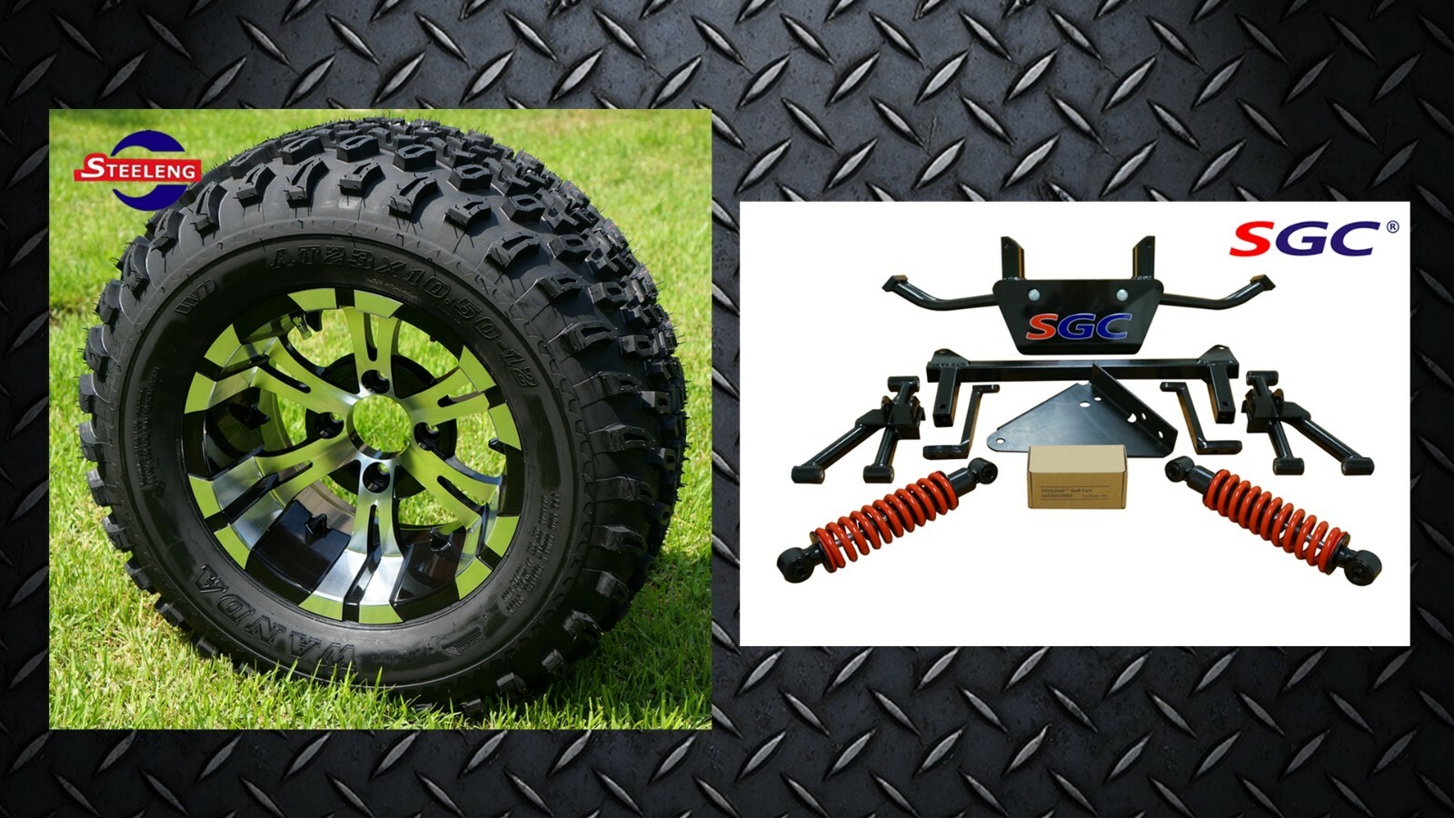 YAMAHA GOLF CART G29 (The Drive) 6" LIFT KIT + 12" WHEELS and 23" A/T TIRES