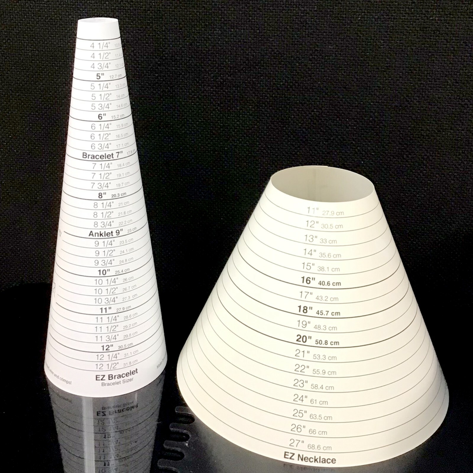 EZ Bracelet Sizer Gauge Travel Size(4"-12.5") or EZ Necklace Size 11"-27" choose